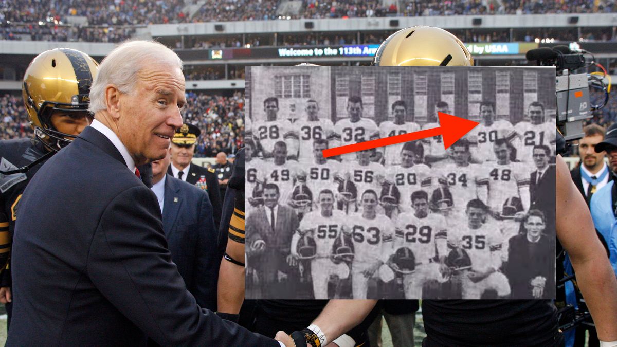 Joe Biden nie zapomina o sporcie Często spotyka się z zawodnikami, trenerami, odwiedza stadiony W końcu kiedyś sam trenował (na zdjęciu fotografia z kroniki klubowej)