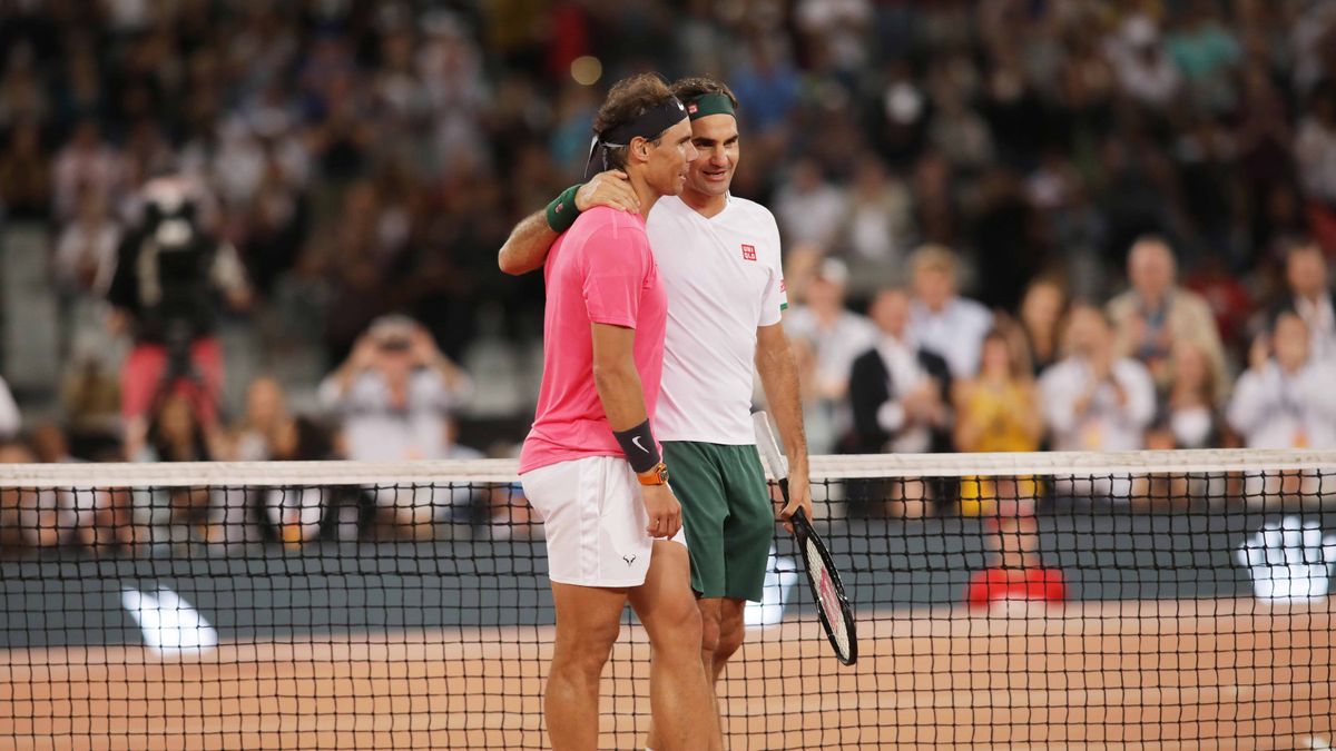 Na zdjęciu od lewej: Rafael Nadal i Roger Federer