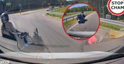 Motocyklista nie wytrzymał. Skandaliczne zachowanie. Jest nagranie