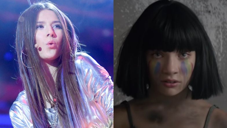 Tęczowy makijaż Roksany Węgiel wyretuszowany