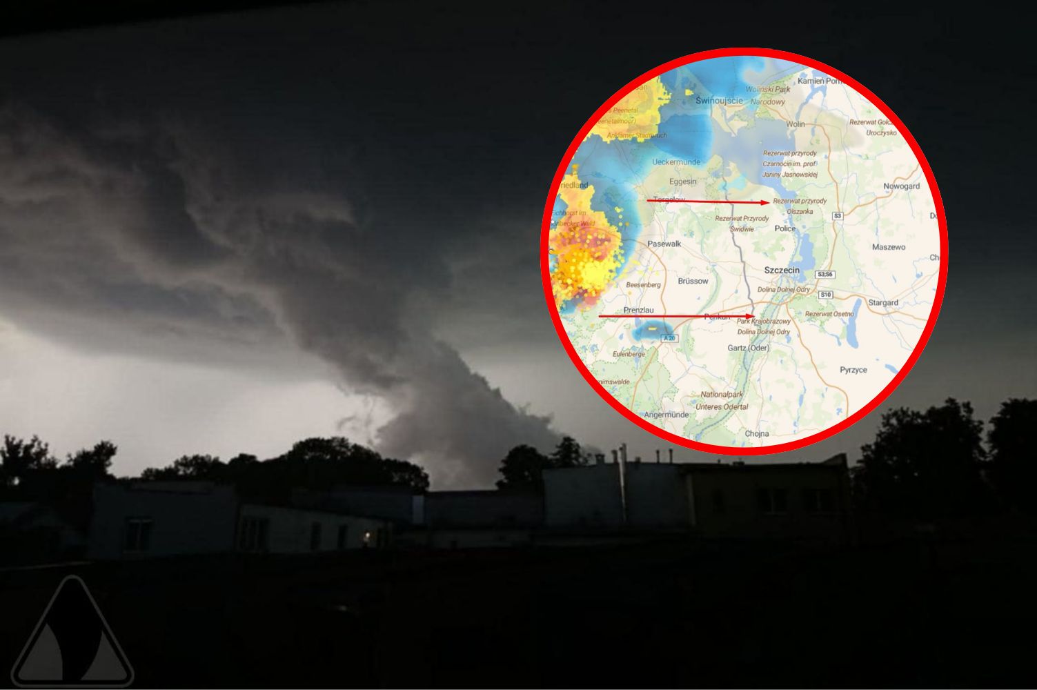 Burze nad Polską: Superkomórka przynosi niebezpieczne zjawiska