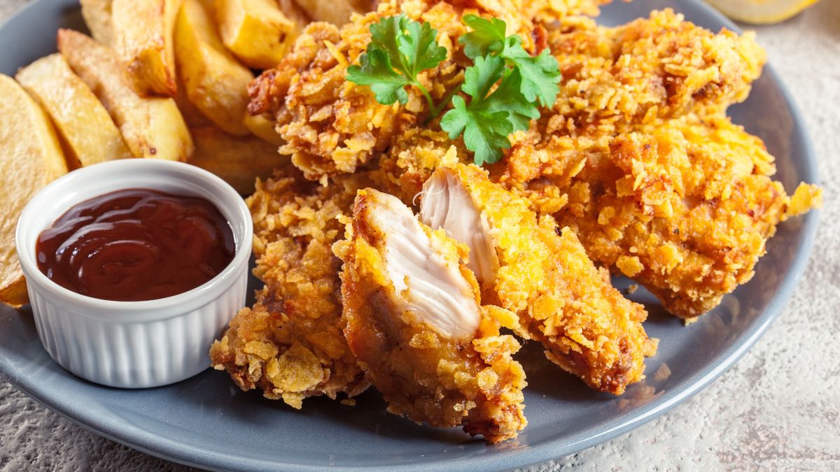 Kurczak w płatkach kukurydzianych