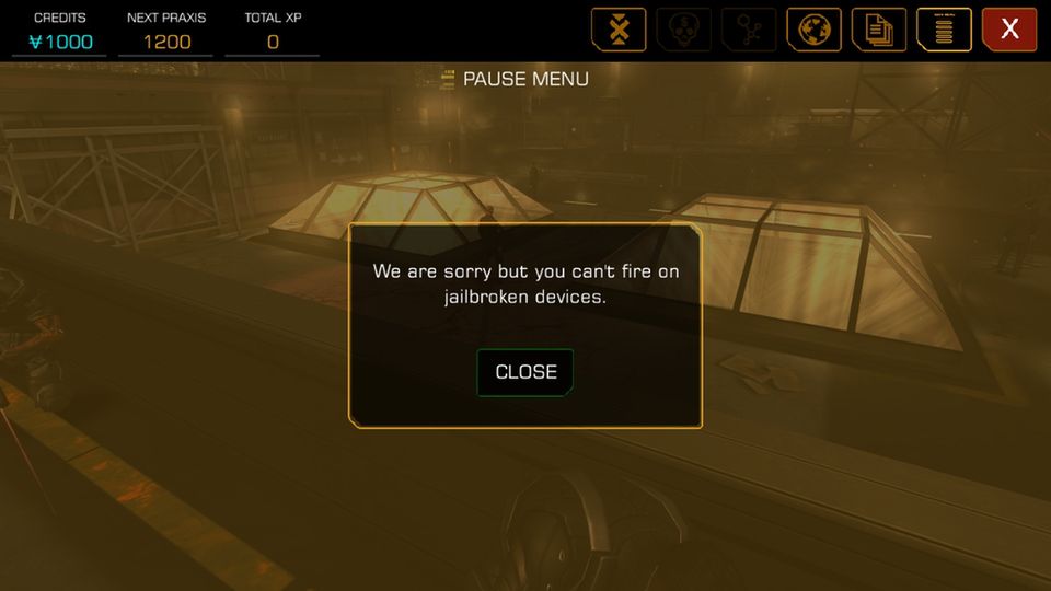 Masz jailbreak na swoim urządzeniu z iOS? Możesz mieć drobne problemy w Deus Ex: The Fall