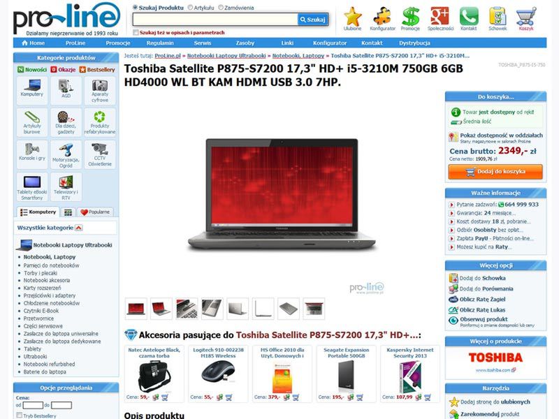 Kilka słów o zakupie, reklamacji i wstępnej konfiguracji laptopa - pełny widok: http://januszek.info/dp/proline-oferta.jpg