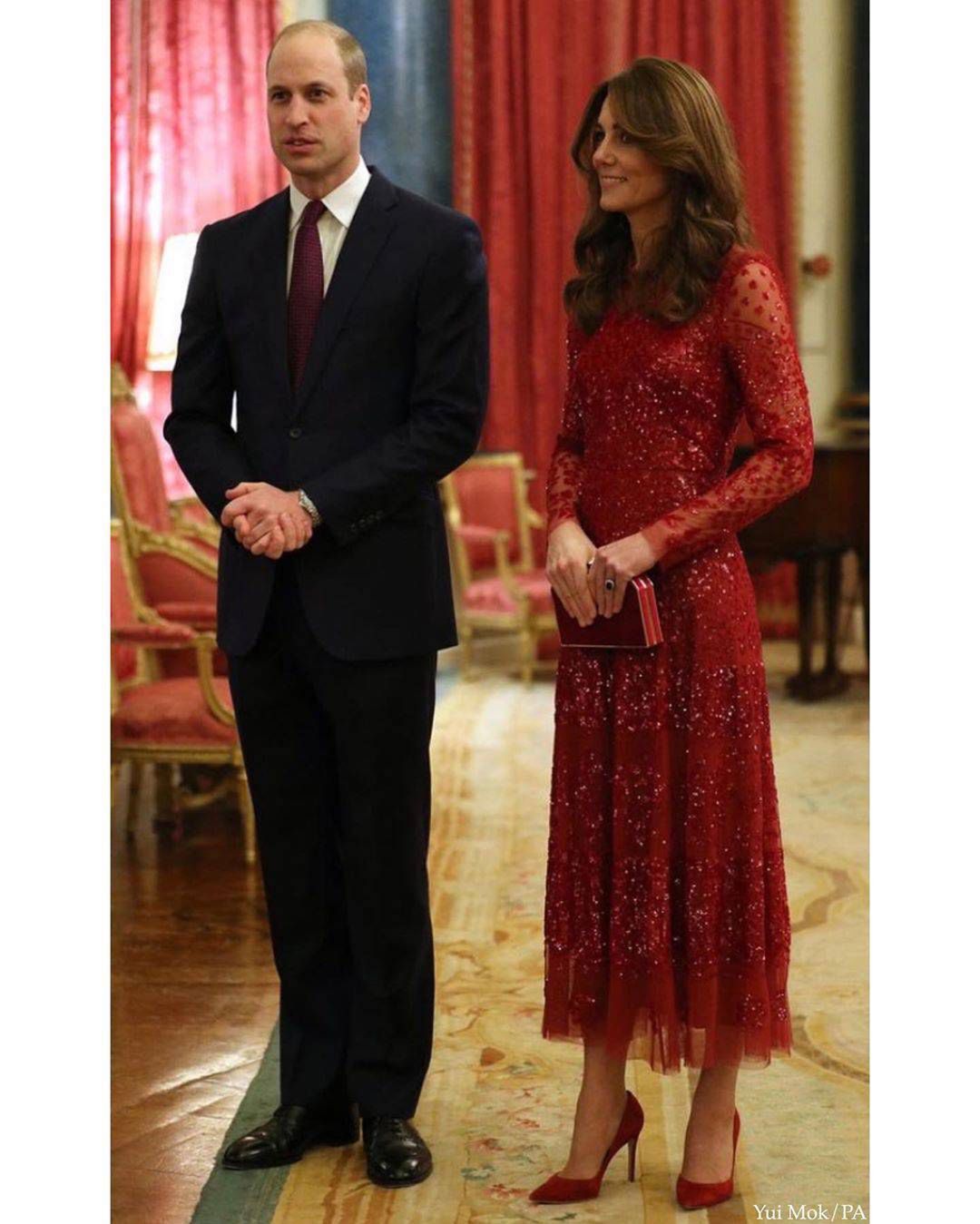 Księżna Kate i książę William na przyjęciu w pałacu