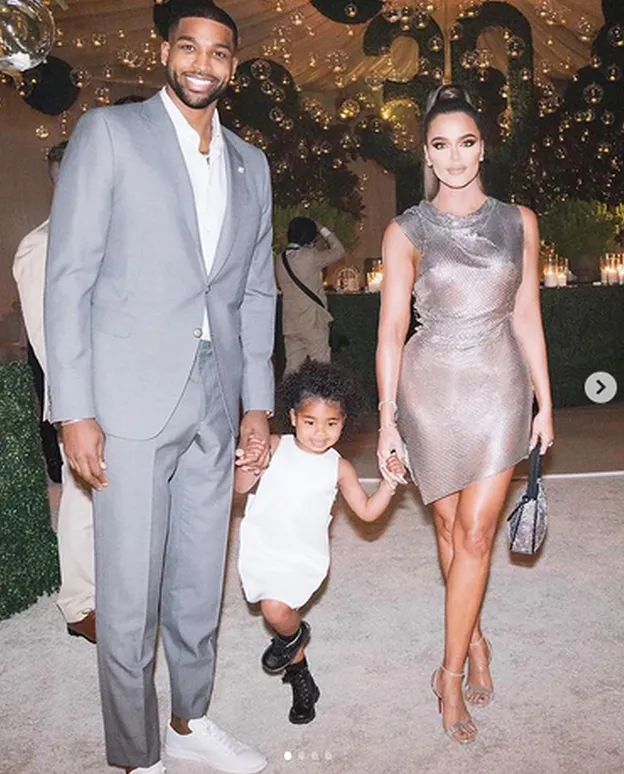 Khloe Kardashian i Tristan Thompson z córką