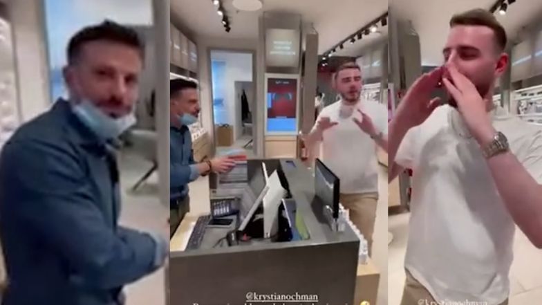 Krystian Ochman poszedł na zakupy w Turynie, po czym zaśpiewał przy kasie w ramach podziękowania (WIDEO)