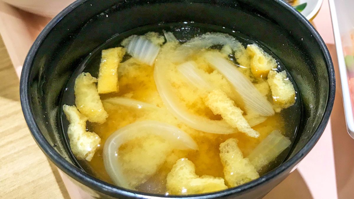 Aburaage tofu miso soup served at a cafeteria
DigiPub