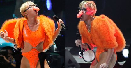 "NOWA LADY GAGA": Najdziwniejsze stroje Miley Cyrus... (ZDJĘCIA)
