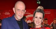 Janusz Chabior z żoną na premierze "Listów do M.". Agata Wątróbska w sukni do ziemi