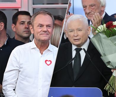 Tusk kontra Kaczyński. Tyle głosów otrzymali liderzy największych partii