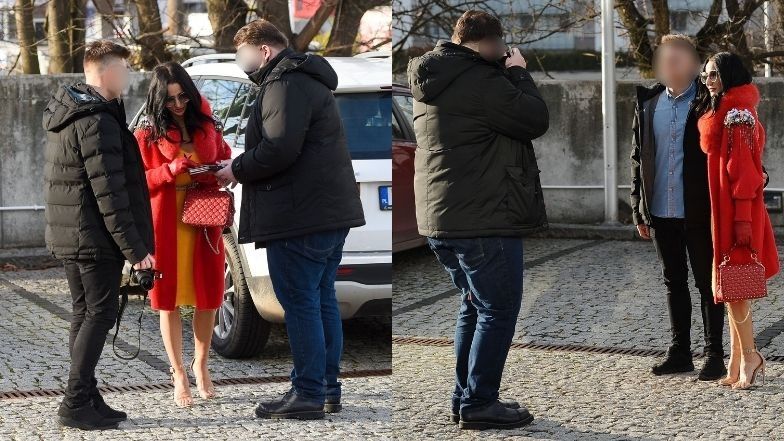 Justyna Steczkowska opuszcza studio TVP w pstrokatej stylizacji