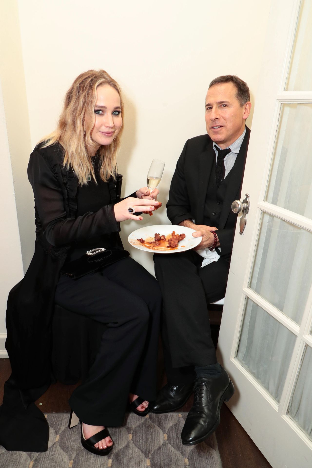 Jennifer Lawrence, David O. Russell seen at THE POST reception hosted by David O. Russell and Colleen Camp, Los Angeles, CA, USA - 5 January 2018 (Photo by Eric Charbonneau/Getty Images for DreamWorks Pictures)