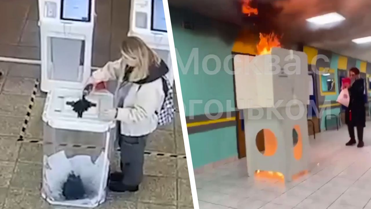 Russians destroy and set fire to urns. Head of the Central Election Commission: scum.