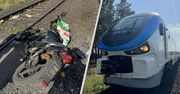 Wypadek w Białczu: Pociąg potrącił motocyklistę na przejeździe kolejowym
