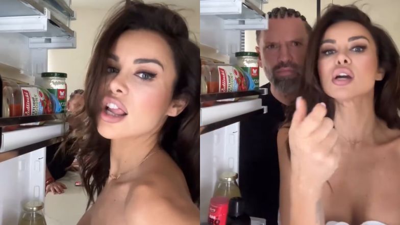 Natalia Siwiec wygina się przed lodówką