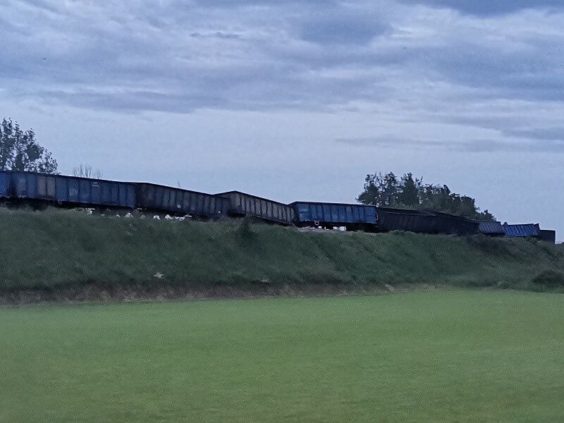 Wykolejenie wagonów pociągu towarowego w Ciecierzynie pod Lublinem