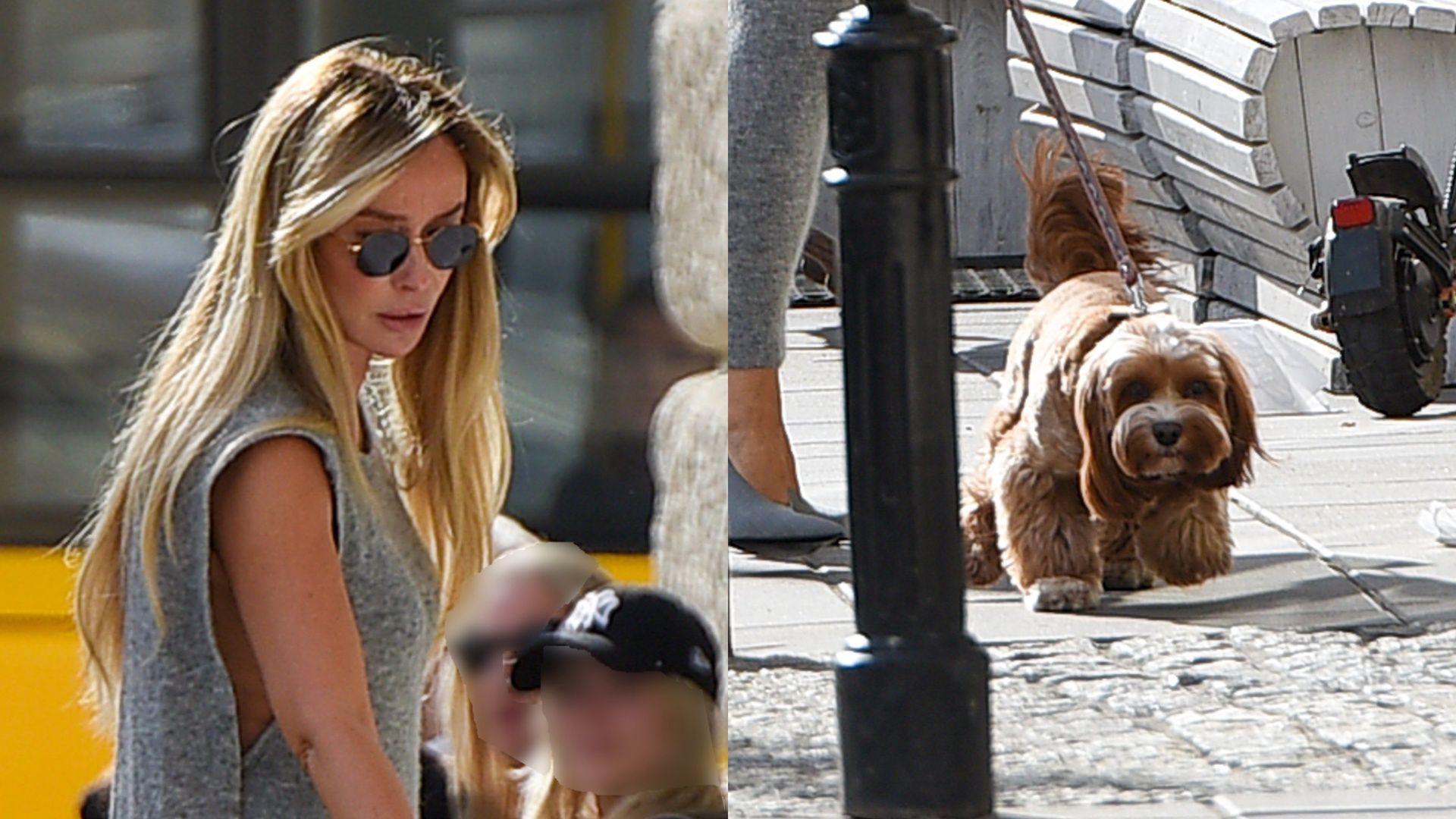 Joanna Przetakiewicz na spacerze z psem