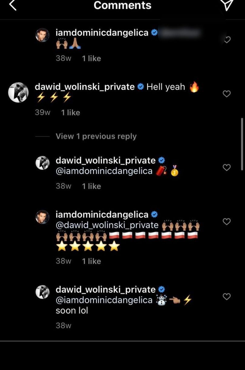 Dominic D'Angelica i Dawid Woliński wymieniali komentarze jeszcze przed rozpoczęciem castingów do "Top Model: