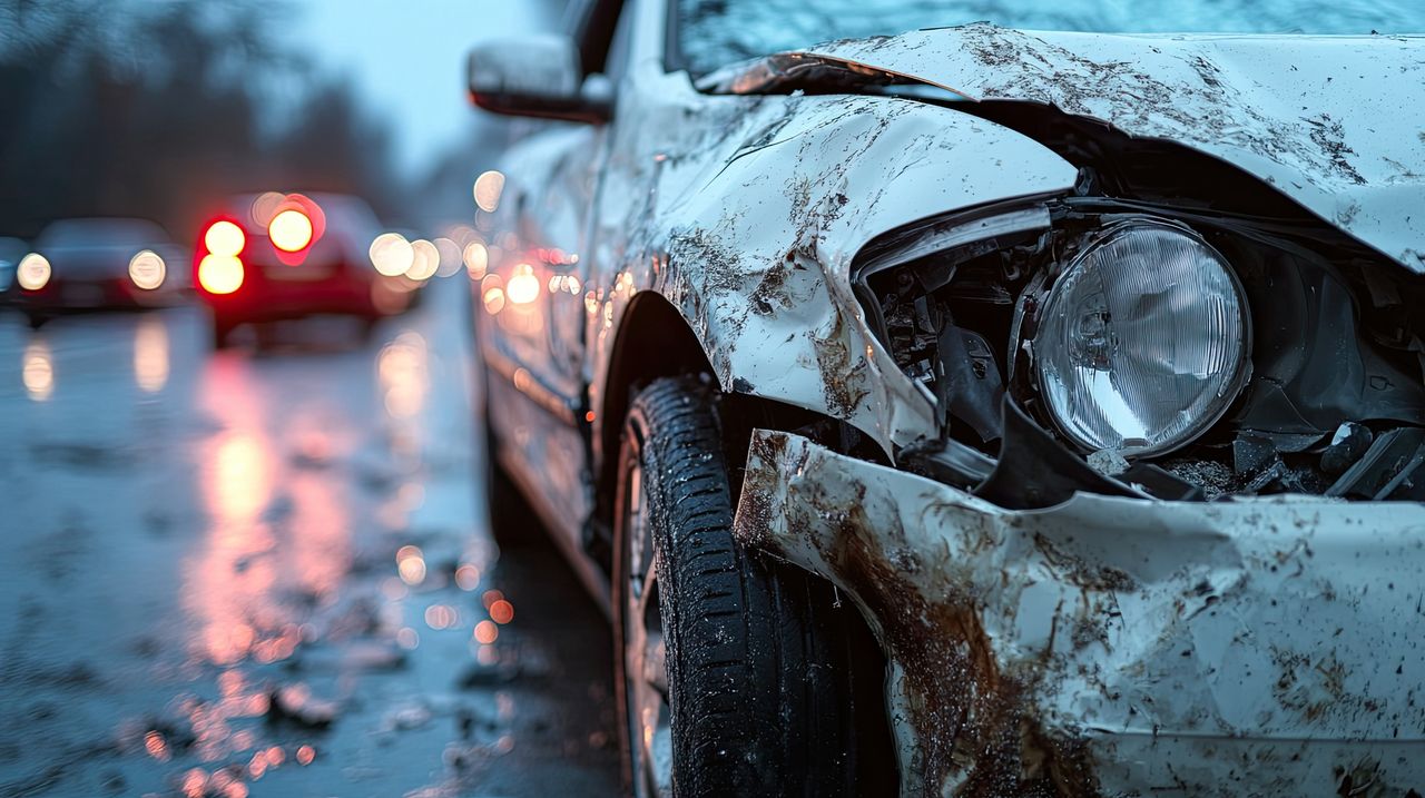 Pow. kłobucki: BMW wbiło się w ciężarówkę na śląskim odcinku A1. "26-letni kierowca mógł zasnąć za kierownicą"