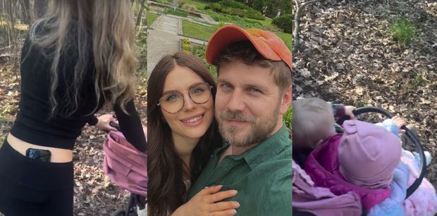 Tymczasem u Antka Królikowskiego rodzinna sielanka: spacer po lesie z Izabelą i córką (FOTO)