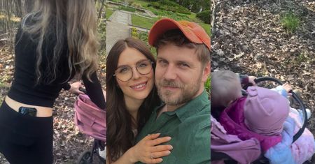 Tymczasem u Antka Królikowskiego rodzinna sielanka: spacer po lesie z Izabelą i córką (FOTO)