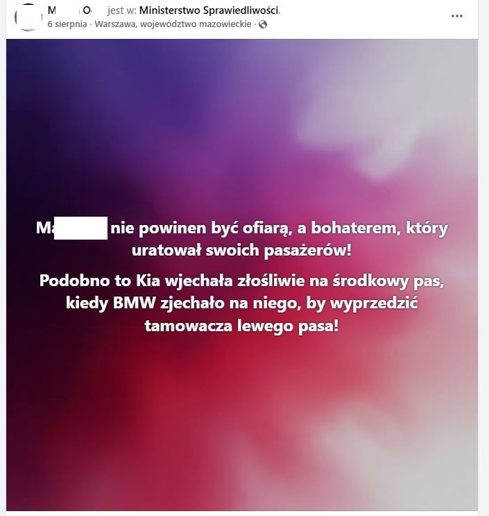 Marcin O. twierdzi, że Sebastian M. to bohater