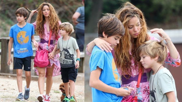 Shakira przyłapana na spacerze z synami