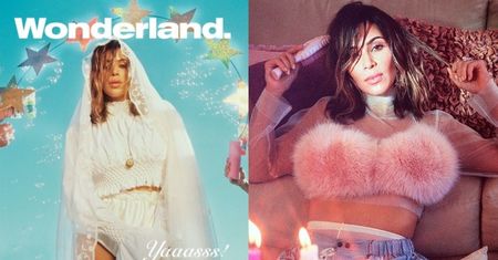Kim Kardashian w welonie i futrzanym staniku
