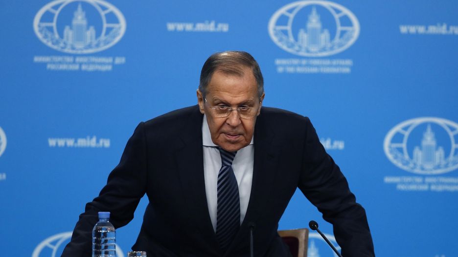 Russian Foreign Minister Sergei Lavrov arrives to address his annual news conference in Moscow, Russia, 18 January 2023. Lavrov gave a press conference on the results of Russian diplomacy in 2022. EPA/YURI KOCHETKOV Dostawca: PAP/EPA.