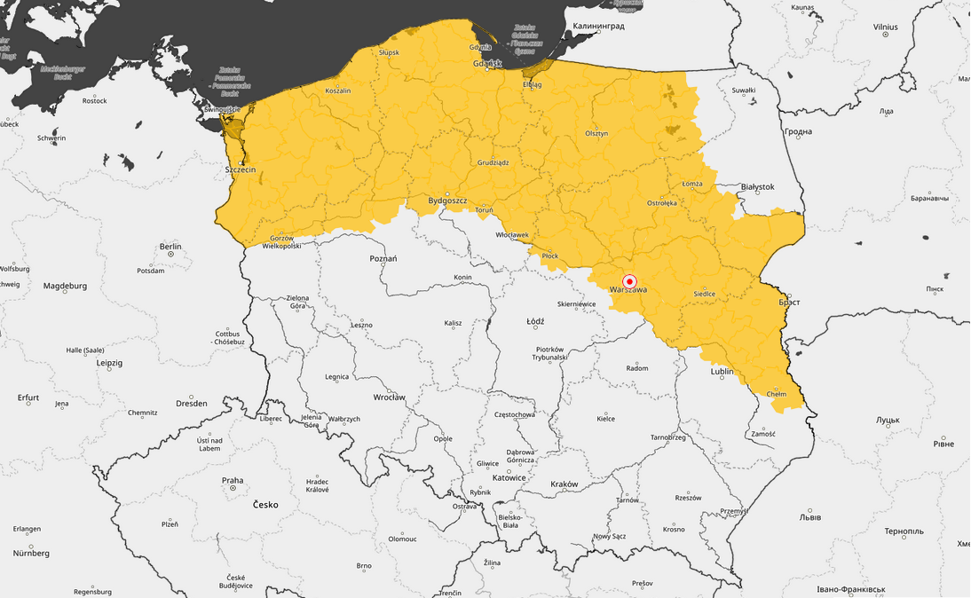 IMGW ostrzega przed marznącymi opadami
