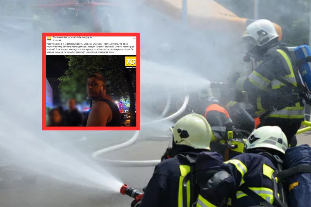 W mieszkaniu na Śląsku wybuchł pożar. Ukrainiec ruszył na pomoc Polakowi