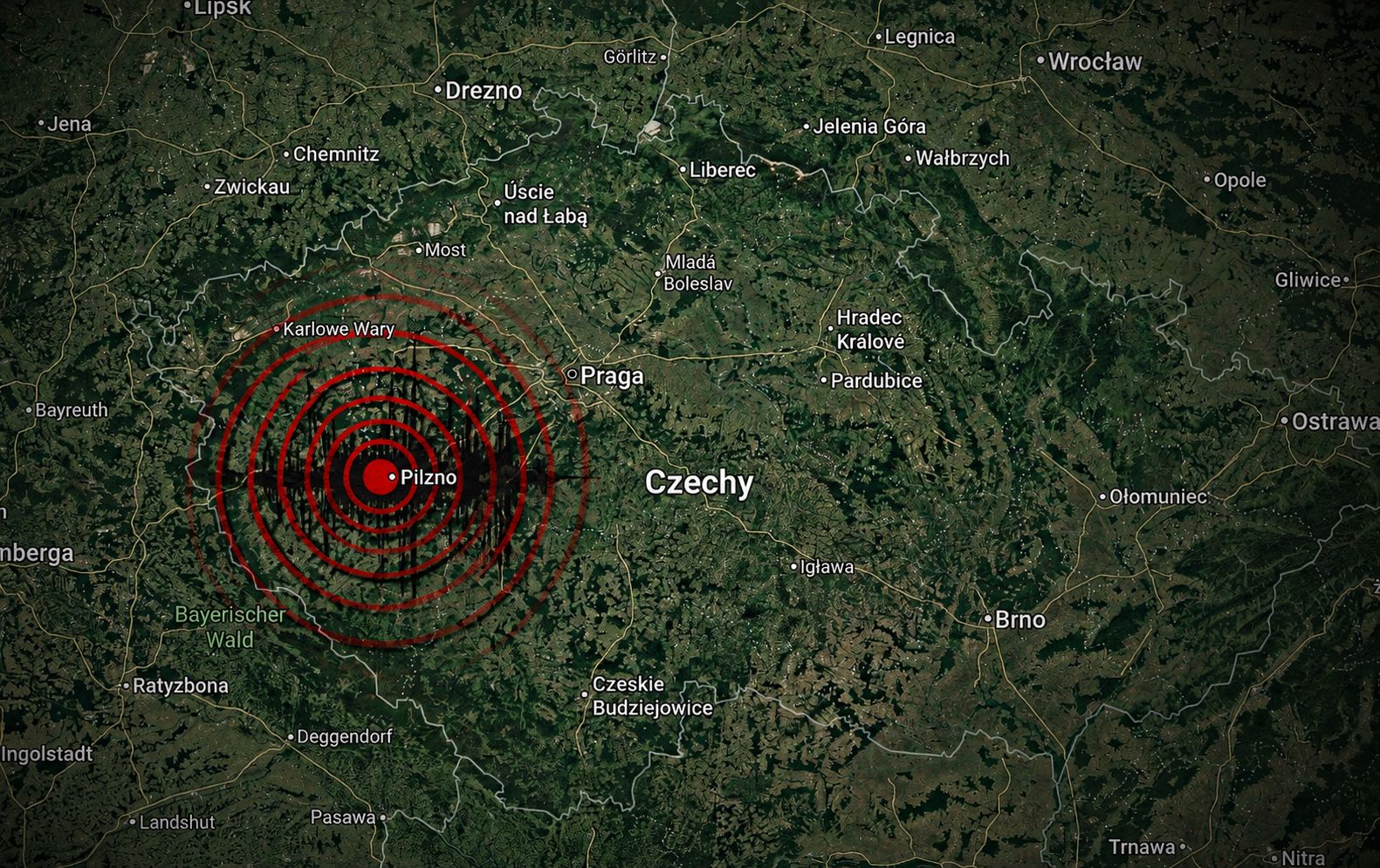 Trzęsienie ziemi w Czechach. Wstrząsy miały magnitudę 5,5