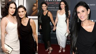 Promienna Demi Moore pozuje z córką na tle KULTOWEJ OKŁADKI "Vanity Fair" (FOTO)