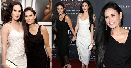 Promienna Demi Moore pozuje z córką na tle KULTOWEJ OKŁADKI "Vanity Fair" (FOTO)
