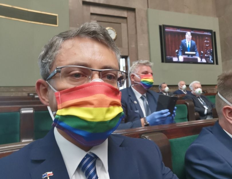 Posłowie Lewicy na zaprzysiężeniu Andrzeja Dudy