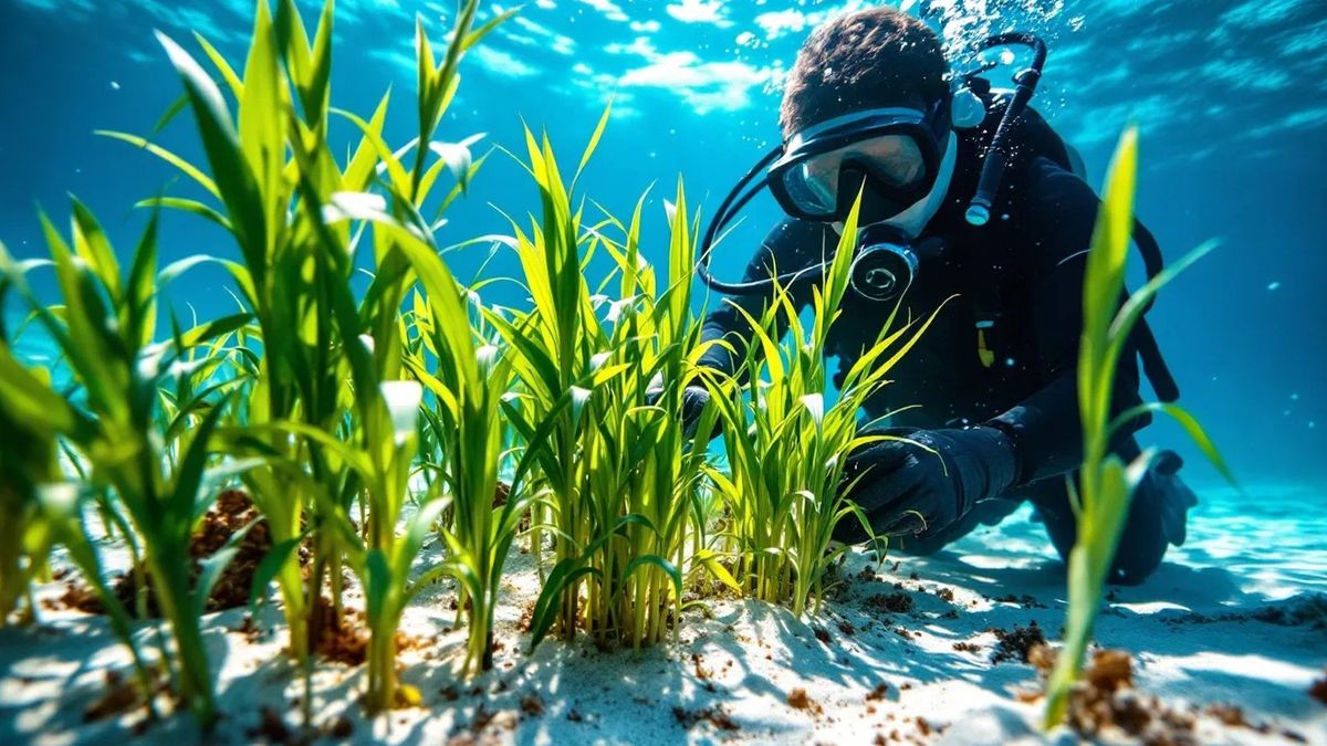 Naukowcy rozpoczęli sadzenie trawy morskiej na dnie Zatoki Pucki