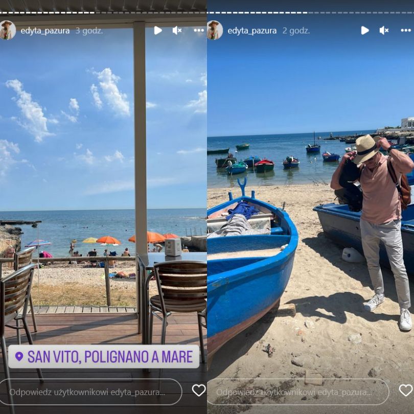 Edyta i Cezary Pazurowie relaksują się na wakacjach we Włoszech