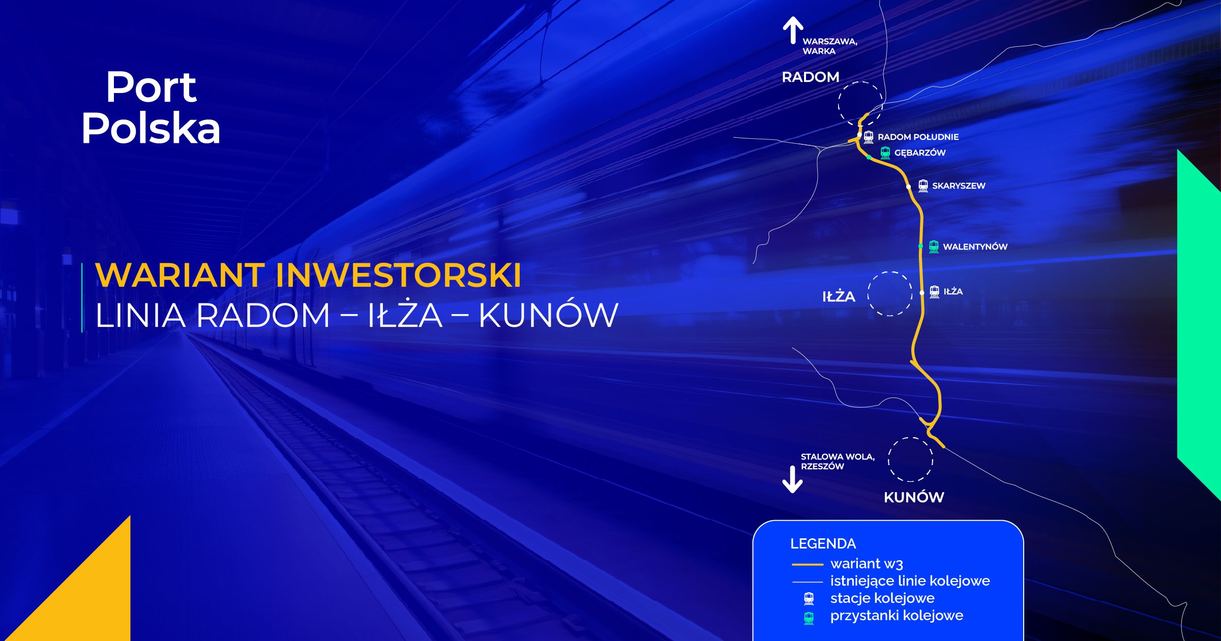 Wariant inwestorski linii Radom – Iłża – Kunów