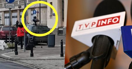TVP już w czeka blokach. Pod budynkiem ustawiła się kamera. Uwagę zwraca jeden szczegół