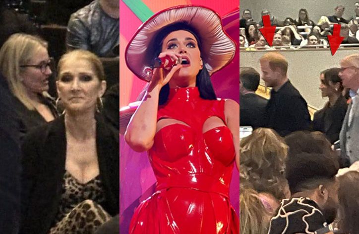 Książę Harry i Meghan Markle bawią się w DOBOROWYM TOWARZYSTWIE na koncercie Katy Perry. Były też Celine Dion i Cameron Diaz (ZDJĘCIA)