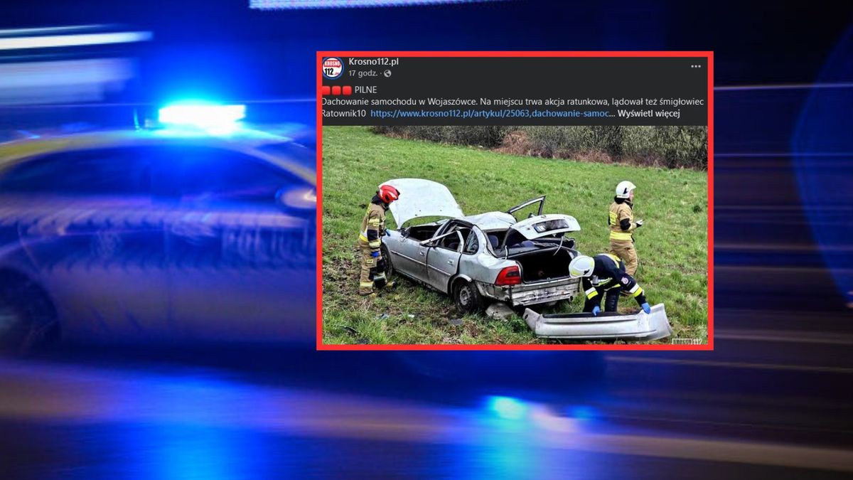 Wypadek na Podkarpaciu. Nastolatkowie w szpitalu