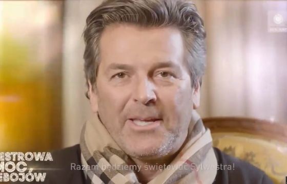 Gwiazdor Modern Talking na Sylwestrowej Mocy Przebojów Polsatu. Obok Zenek Maryniuk i Skolim