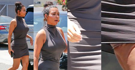Wpadka Kim Kardashian: pokazała... wyszczuplające spodenki (FOTO)