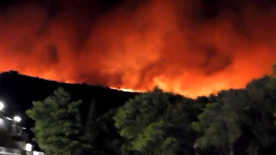 Ogromne pożary w Grecji