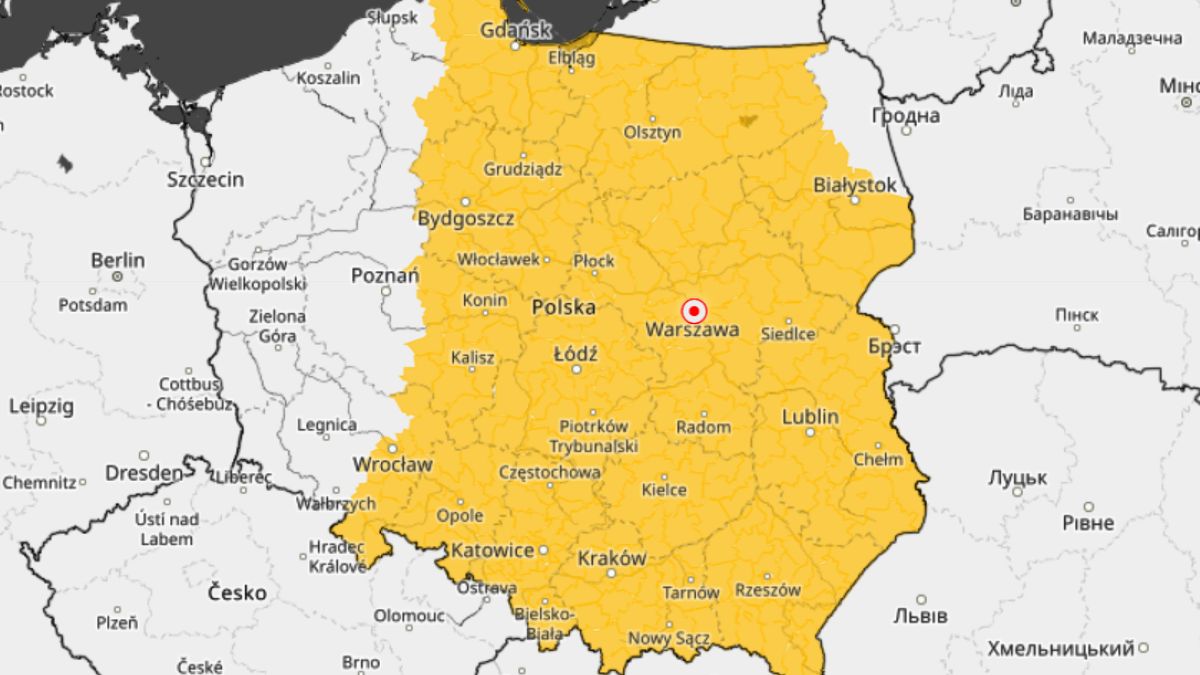 Ostrzeżenia I stopnia dla 14 województw