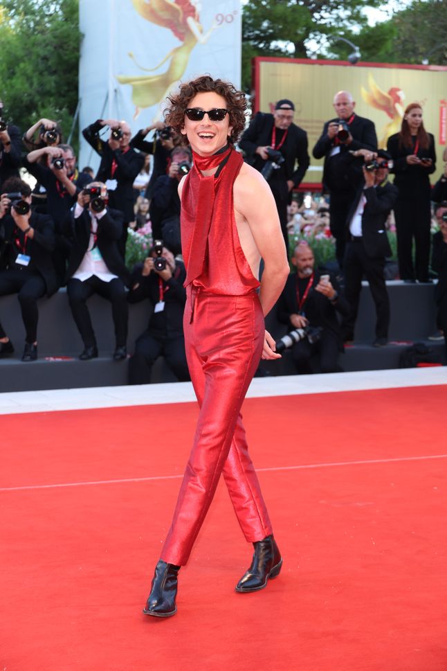 Timothée Chalamet na Festiwalu Filmowym w Wenecji