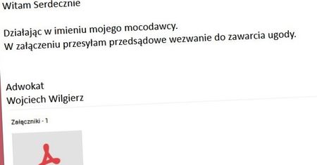 Uważajcie na fałszywe „wezwanie do zawarcia ugody” - to sztuczka