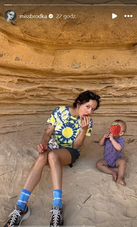 Monika Brodka z dzieckiem