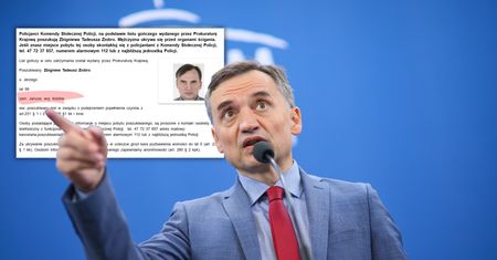 Wpadka policji przy liście gończym Ziobry. Tak ją komentują